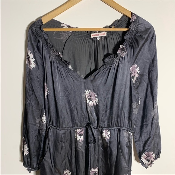 Rebecca Taylor Silk Floral Dress Sz 0 - Picture 3 of 6